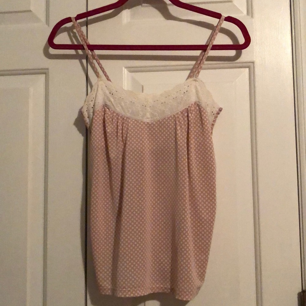 Pink and white cami